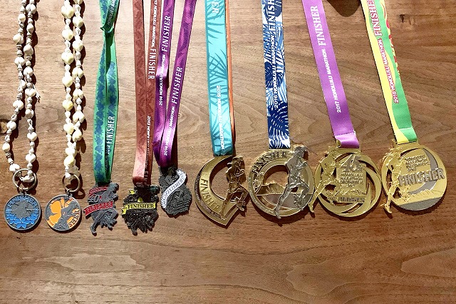ホノルルマラソンの歴代完走メダル（2010年～2018年）